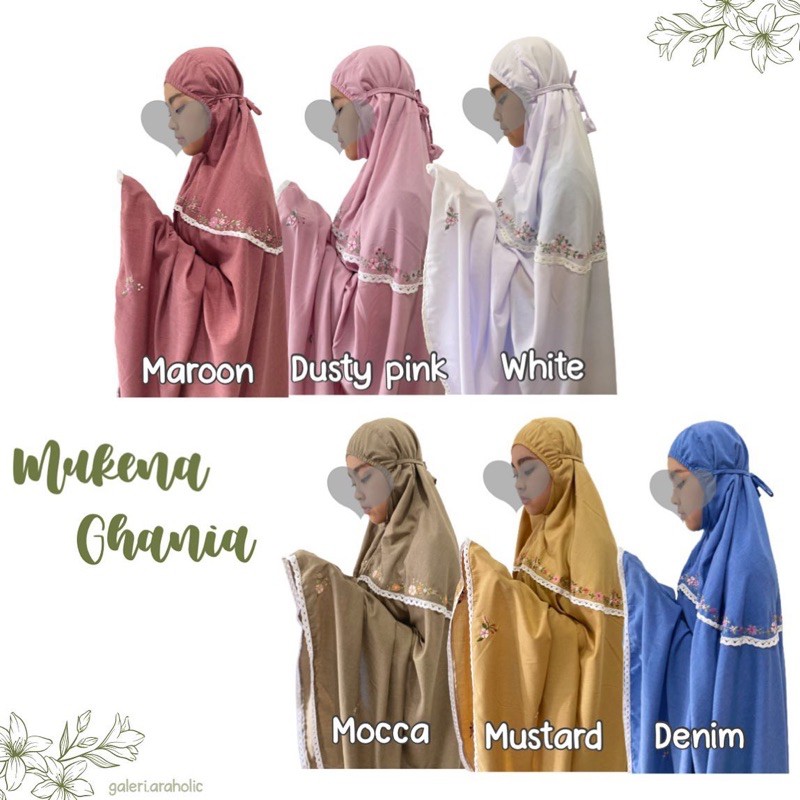 mukena katun bordir ghania