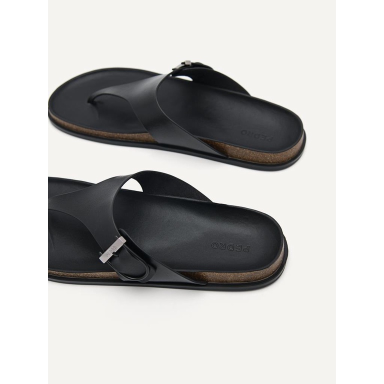 PM097 SANDAL JEPIT PEDRO PRIA ORIGINAL CASUAL BRANDED ASLI HITAM