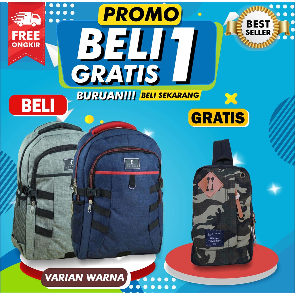 BELI 1 GRATIS 1 TAS GENDONG ENIGMA RANSEL LAPTOP SEKOLAH SMP SMA CEWE COWO SELEMPANG WAISTBAG ARMY