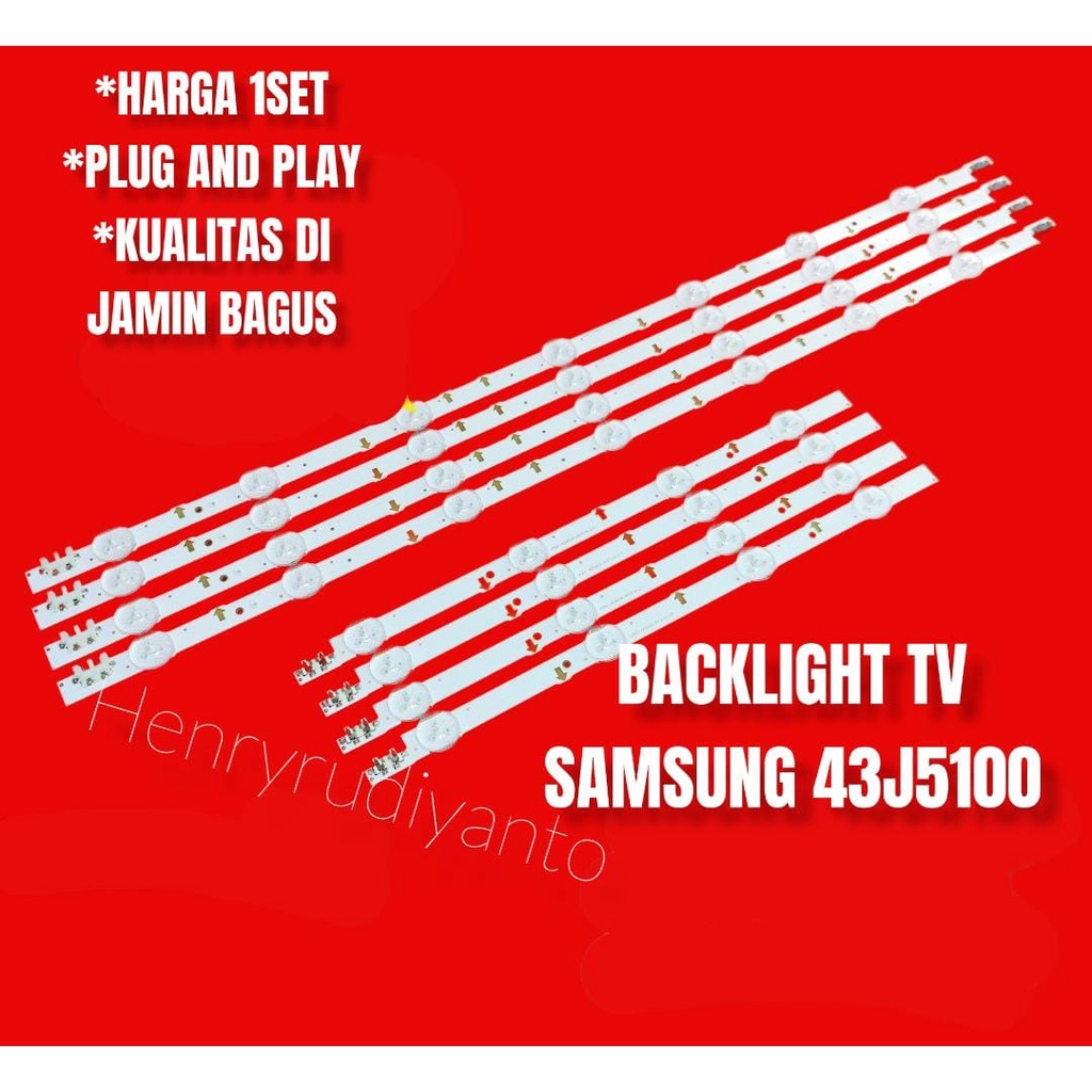 BACKLIGHT TV LED SAMSUNG 43 INC UA 43J5100 43J5500 UA43J5100 UA43J5500 UA-43J5100 UA-43J5500 43J LAM