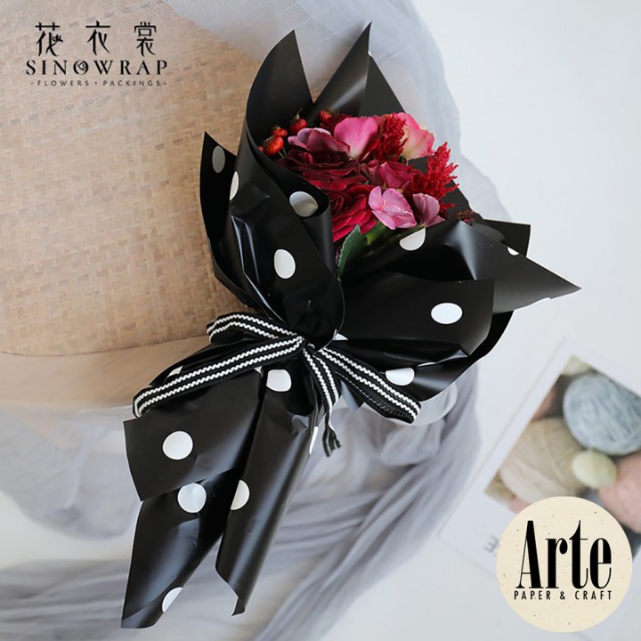 20 Lembar Solid Polkadot Besar Kertas Buket Korea Bunga Flower Wrapping Paper Kado Arte Grosir Jakarta P.XXY-005