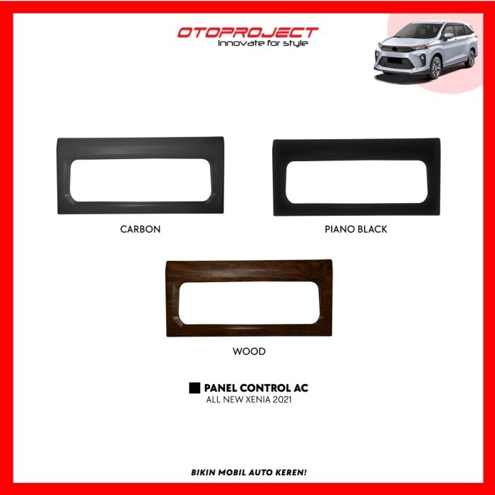 Panel Cover Control Front Seat Mobil All New Avanza Xenia 2021 Carbon Wooden Black Piano