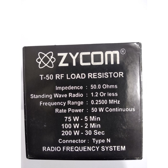 Dummy Load Zycom T-50 RF Load Resistor Dummy Load Original