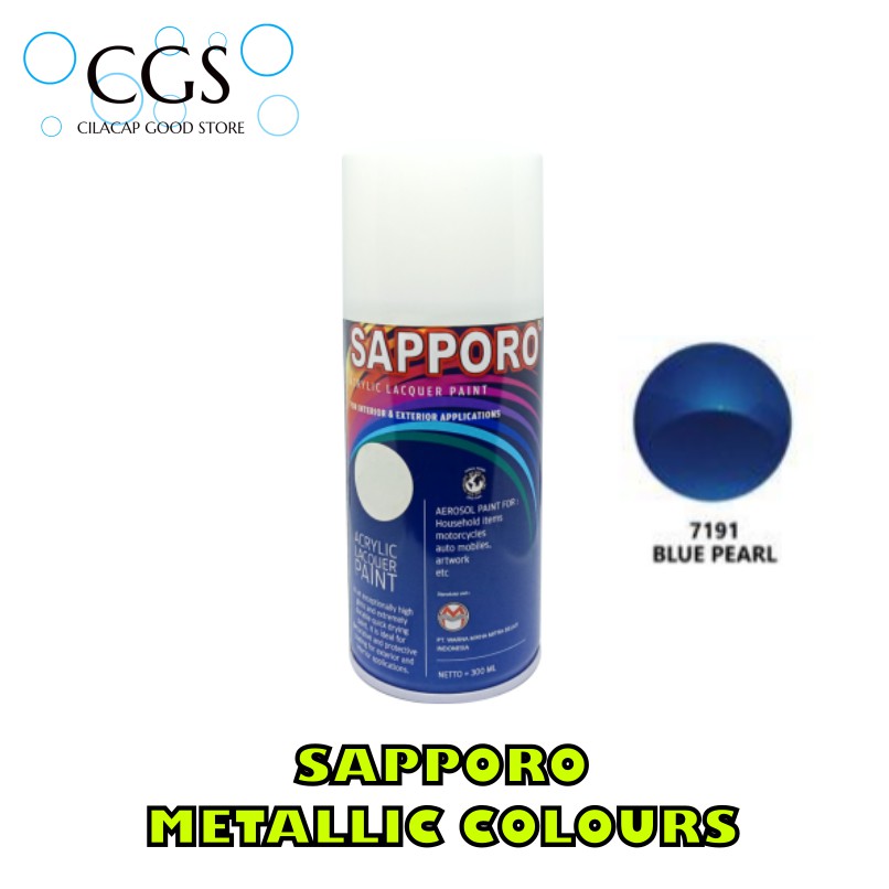 CAT SAPPORO BLUE PEARL 7191 MET - cat sapporo biru - cat motor biru - cat biru metalik - pilok biru 