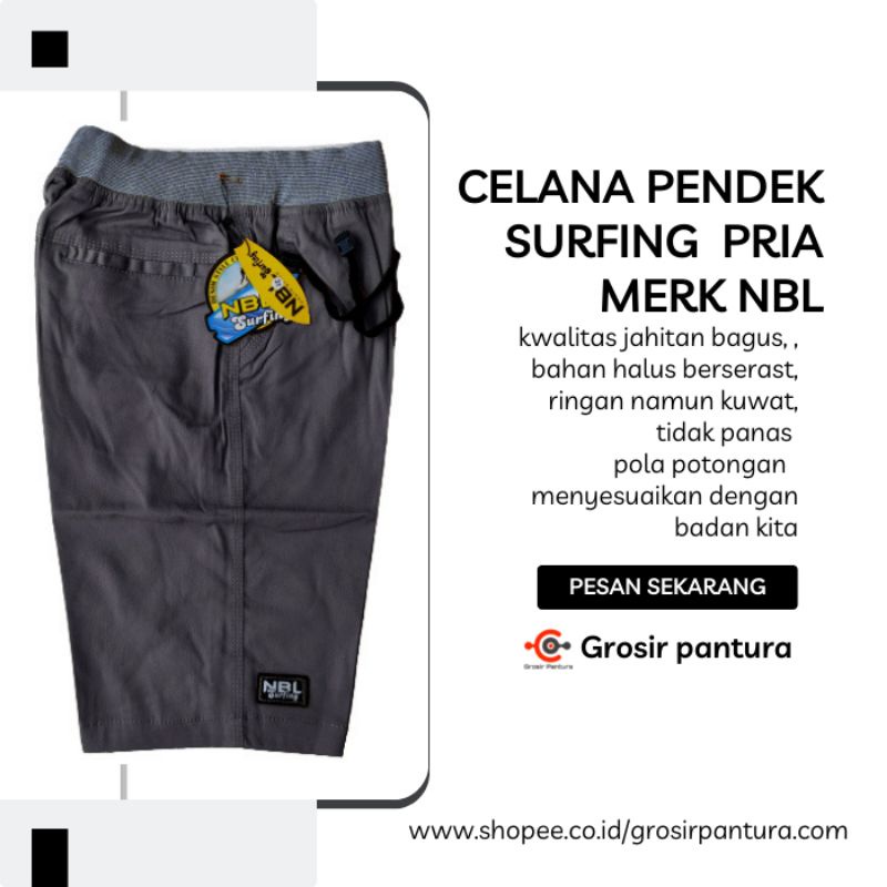 Celana Pendek Chino Pria Distro Pinggang Karet Rif Bahan Katun Stretch