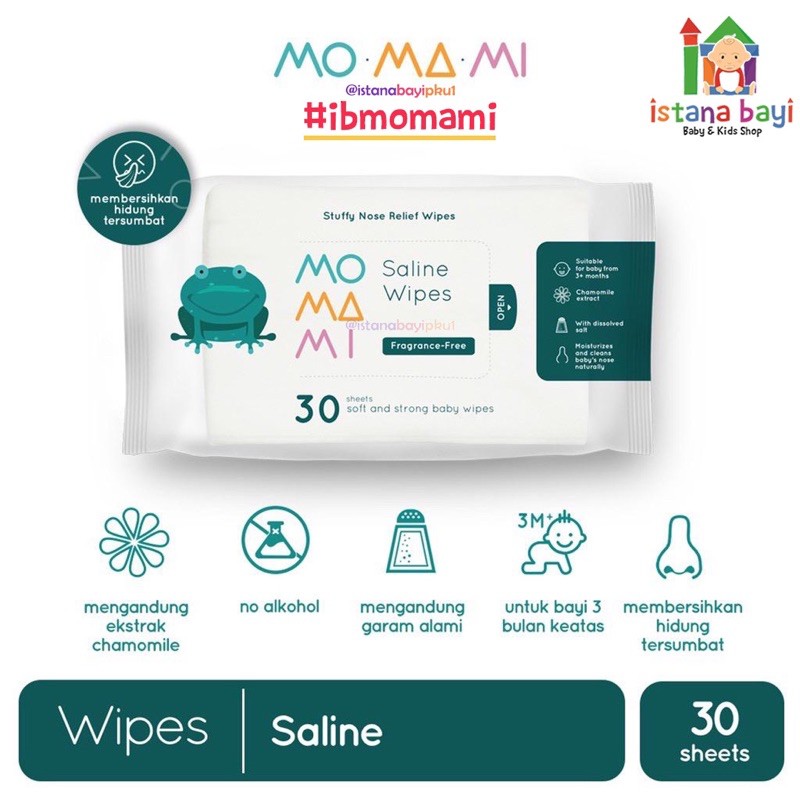 Momami Saline Wipes 30/Tisu basah/Baby wipes/tisu basah bayi