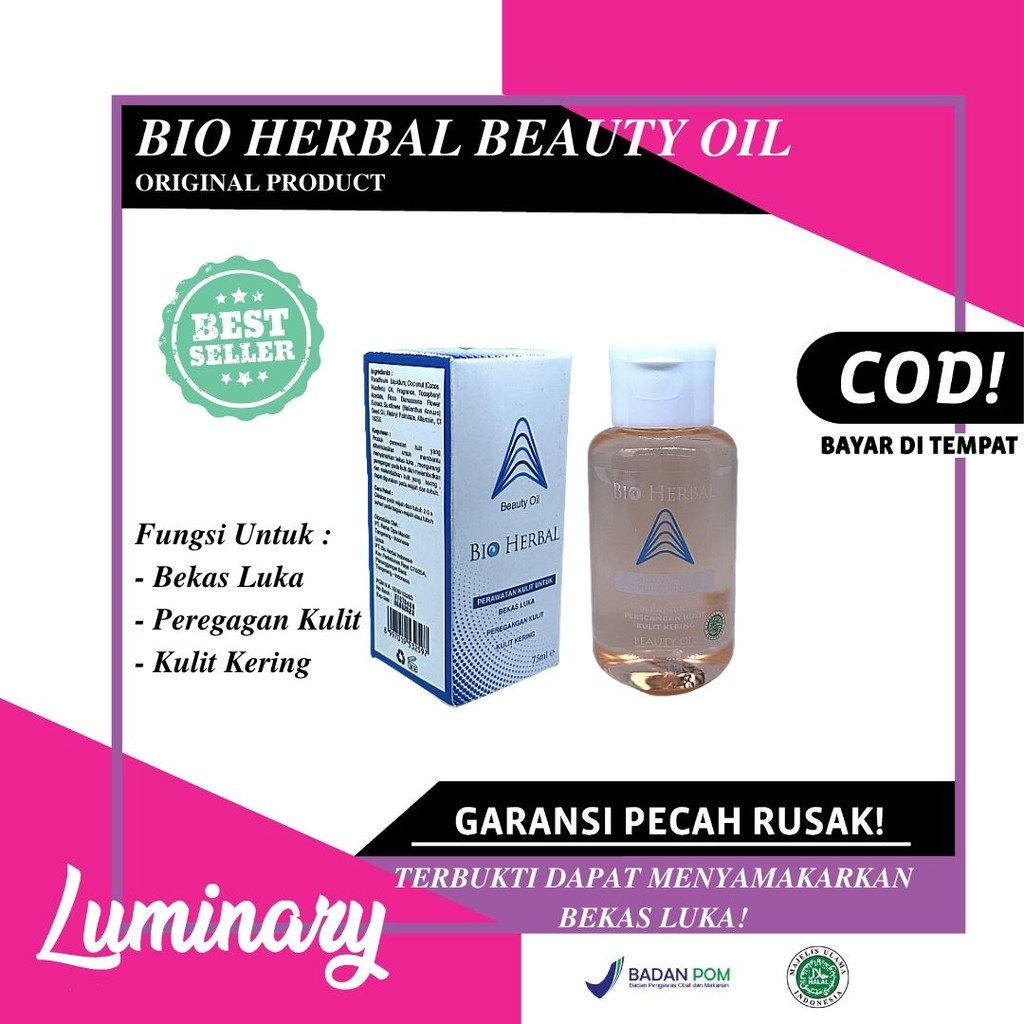 Bio Herbal Beauty Oil Minyak Perawatan Kulit Obat Penghilang Bekas Luka Perawatan Kulit Tubuh Original BPOM