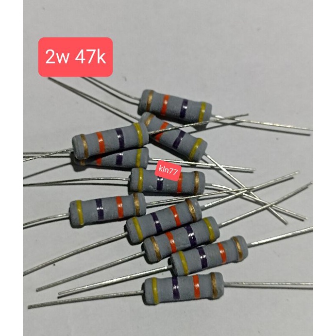 10pcs resistor 2watt 47k ohm resistor 2 watt 47 K ohm 5