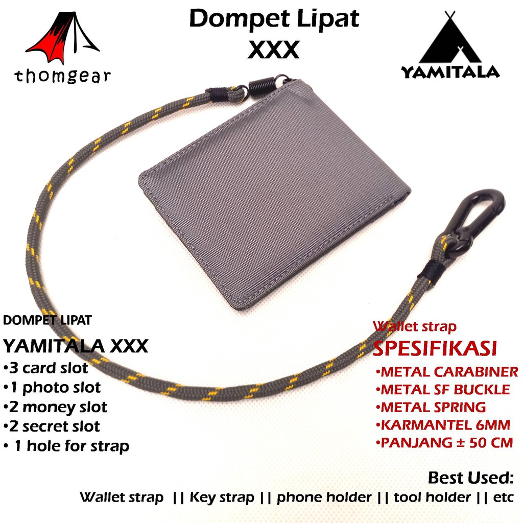 Thomgear Yamitala Dompet Lipat Xxx Original Bahan Canvas Berkualitas