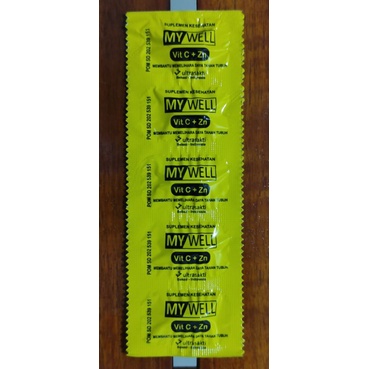 MyWell Vitamin C + Zinc / Daya Tahan Tubuh / Proses Penyembuhan Luka