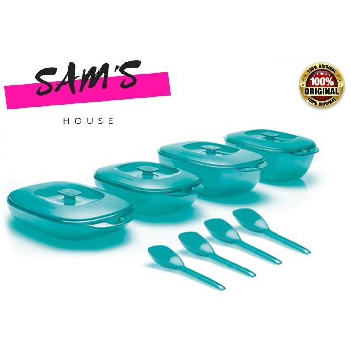 [Set] Classy Chrystalline / Sajian Meja Makan Modern / Sajian Meja Makan Tupperware