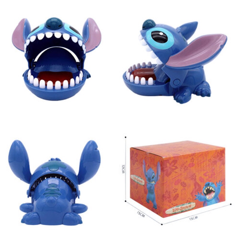 Lilo Stitch Action Figure Crocodile Bite Finger Stitch Dentist Push Teeth Funny Game Model Toys for Kids