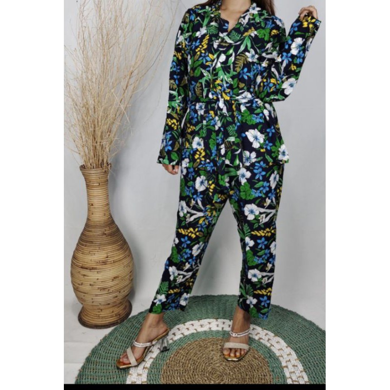 piyama lengan panjang tali