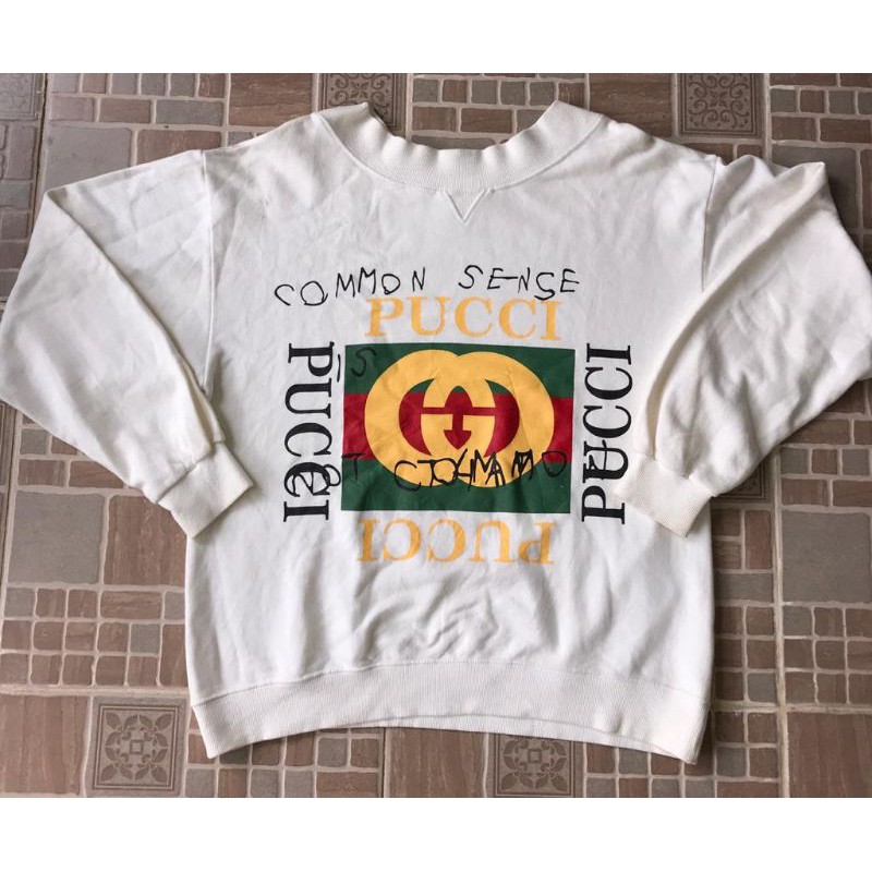 preloved PUCCI a GUCCI Parody Crewneck Murah