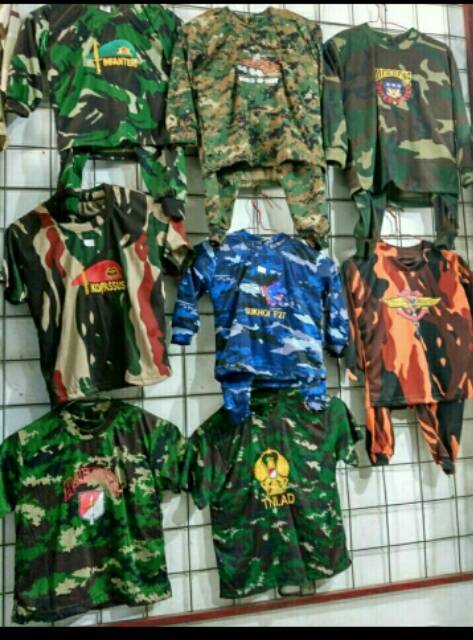 Setelan Anak Loreng Army Kaos Anak Loreng