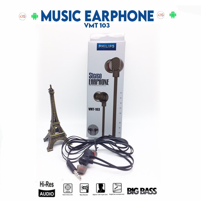 Handsfree VMT Series / Music Earphone Super Mega Bass