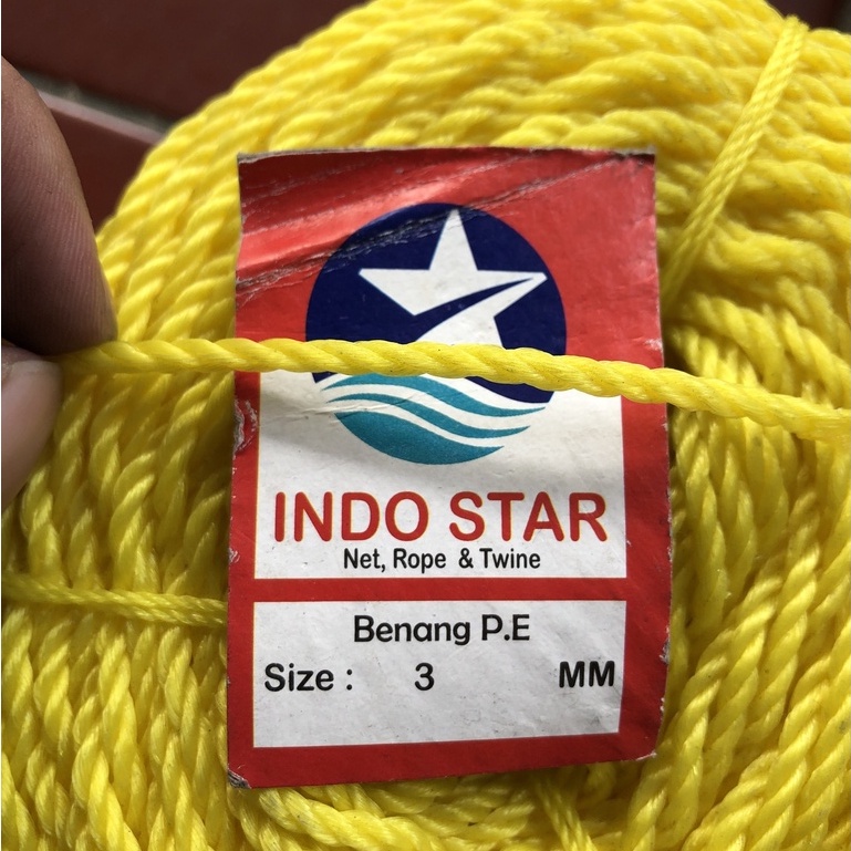 

gk Tali Tambang Kecil 3mm / Tambang Pe 3mm INDOSTAR 100 Meter