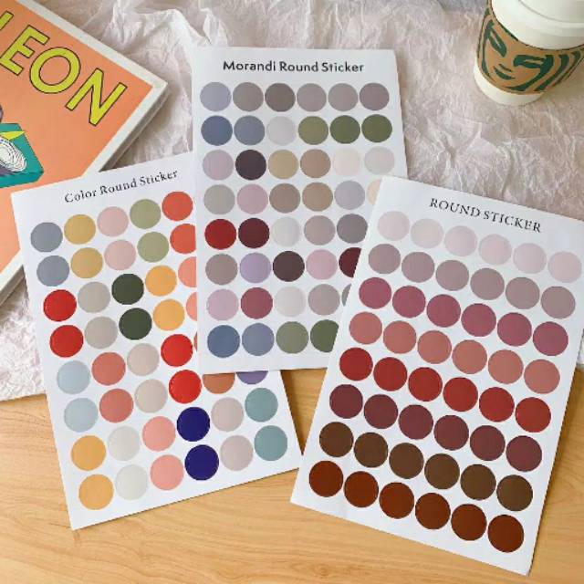 

Sticker deco bulat hiasan journal planner diy bujo