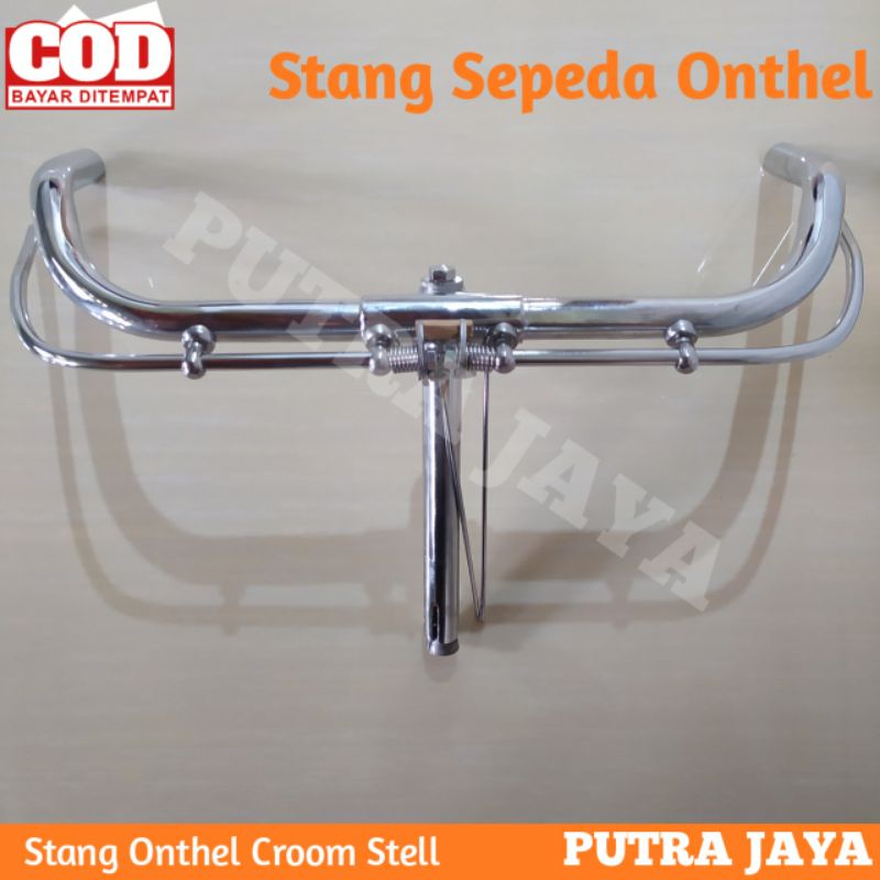 STANG SEPEDA ONTHEL ONTEL 28 STIR SETANG SEPEDA TUA DEWASA GAZELLE CHROME UNTO