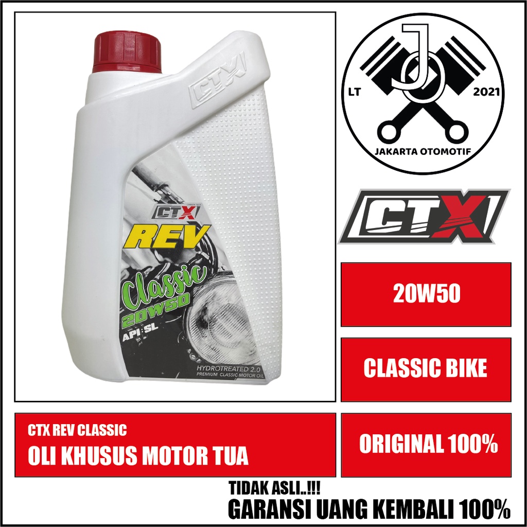 CTX REV CLASSIC 20W50 API:SL HYDROTREATED 2.0 PREMIUM CLASSIC MOTOR OIL