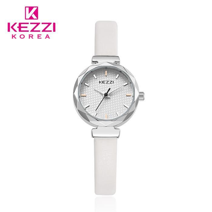 Kezzi Korea 1575 - Jam Tangan Fashion Wanita - Putih - Model Analog