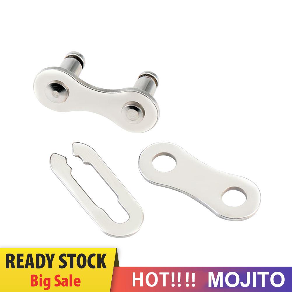 2pcs Konektor Rantai Sepeda Magic Button Buckles (Single Speed) Warna Silver