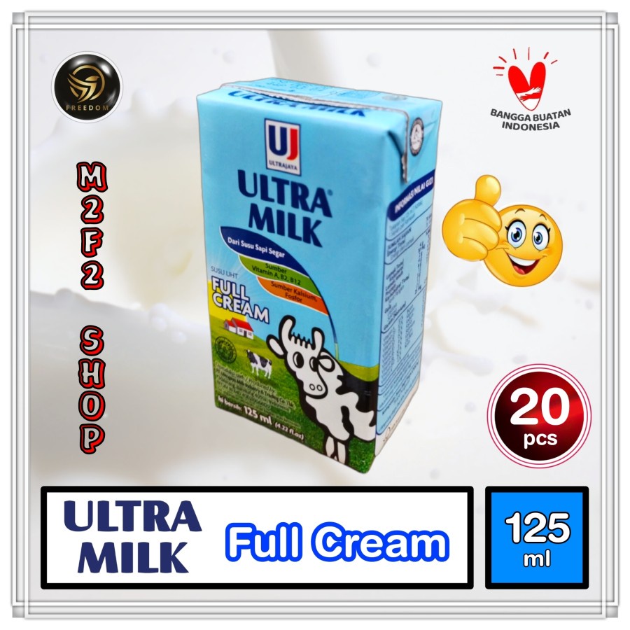 

Susu Ultra Mini Kotak UHT Rasa Full Cream - 125 ml (Kemasan 20 Pcs)