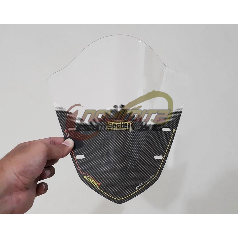 Visor Windshield Tameng Batok Depan Sectbill Carbon Yamaha Aerox 155