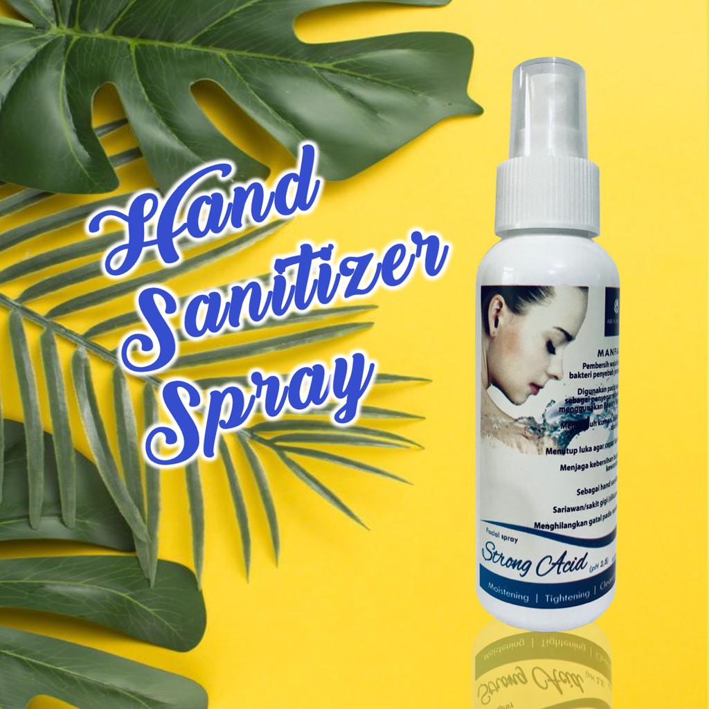 Hand Sanitizer Spray  Strong Acid pH 2,5 Non Alkohol 100 ml