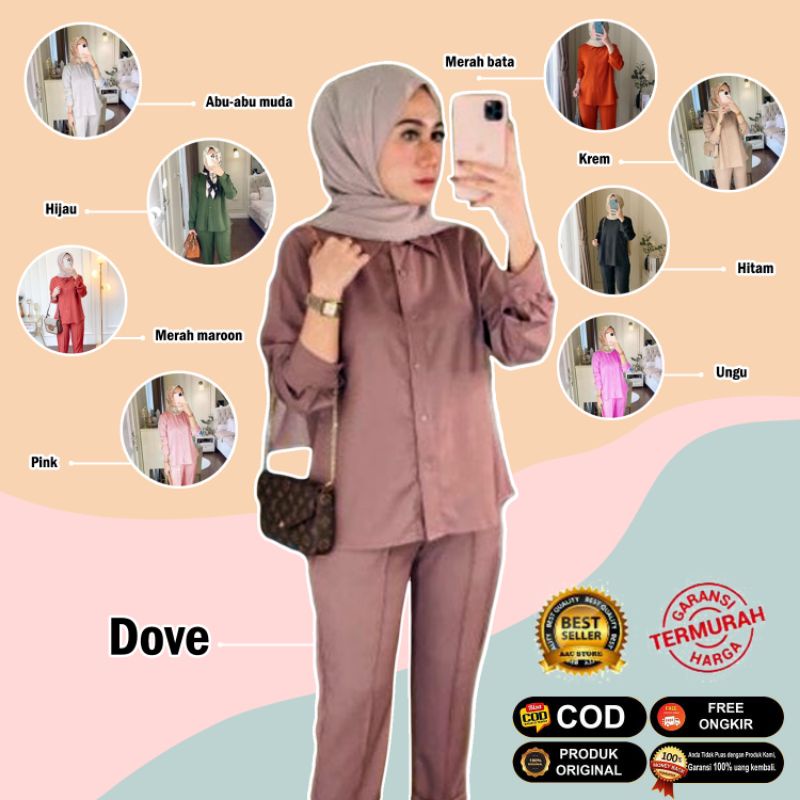 SETCEL RAYON POLOS // STELAN RAYON POLOS WANITA // ONE SET MOTIF POLOS //  SETCEL KEKINIAN //