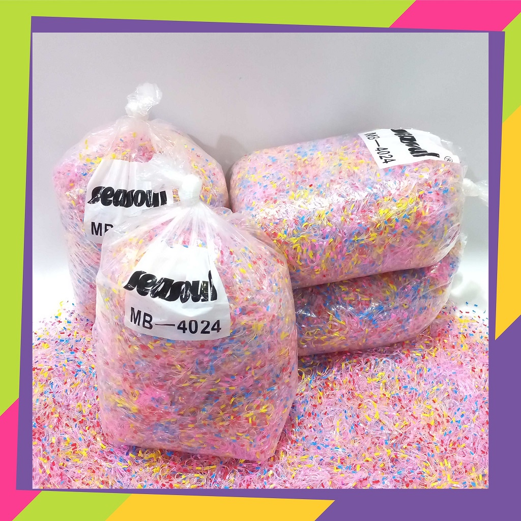 1726 [Grosir] isi 1kg karet Jepang ikat rambut ukuran M / Warna warni bening
