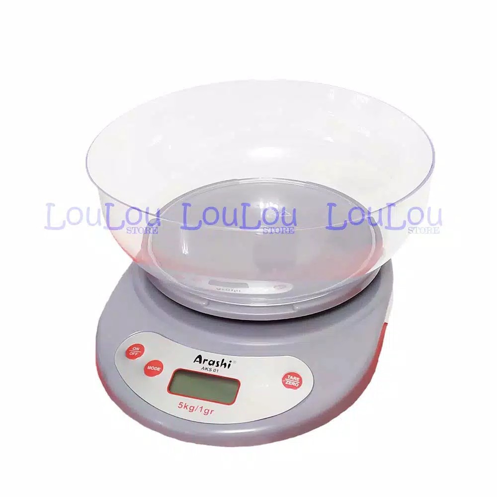 Timbangan Dapur Digital Kue Mangkok Mangkuk Bulat Arashi Aks01 Aks 01 5kg 5 Kg Kitchen Scale