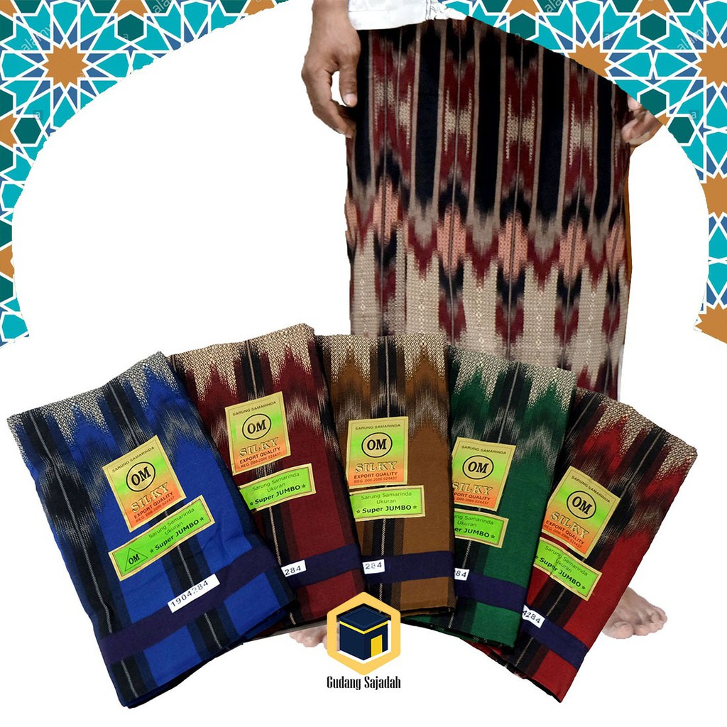Sarung Laki Laki Samarinda OM Silky Dewasa Ukuran JUMBO
