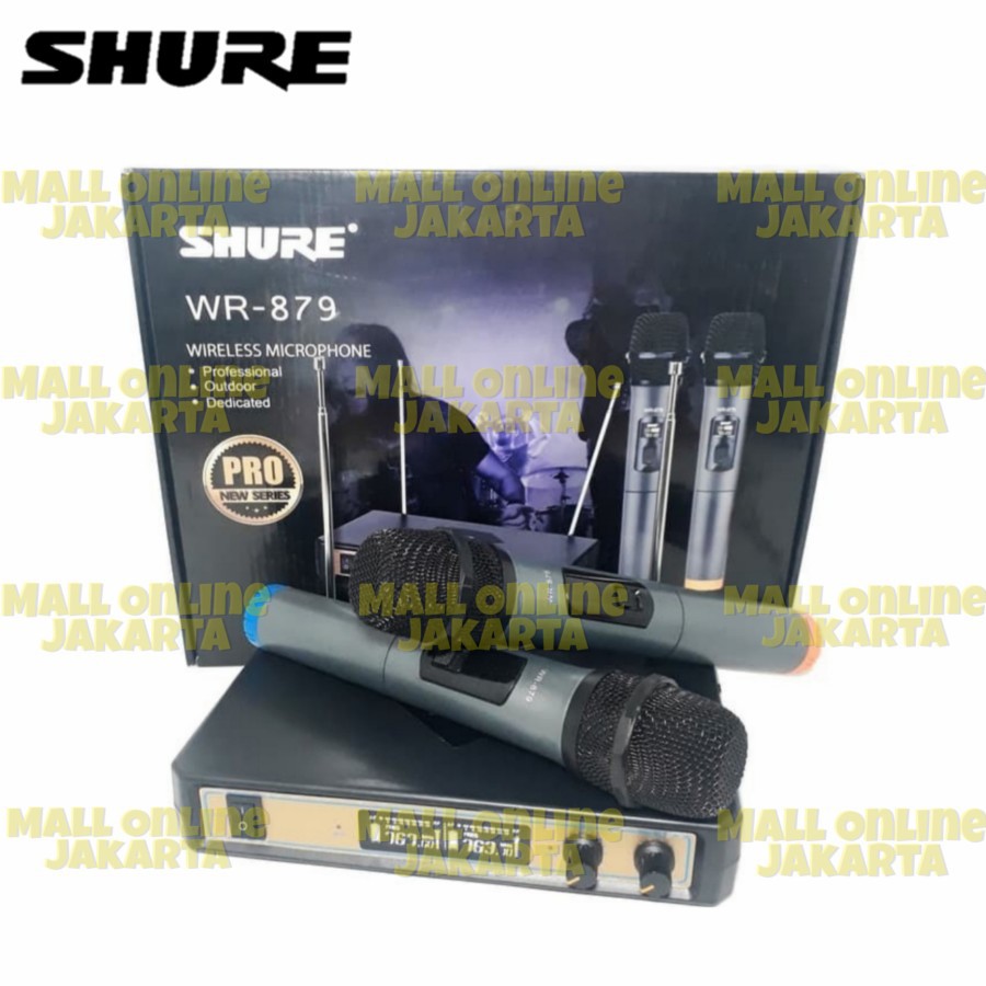 Mic wireless Shure wr879 Microphone handheld wr 879 murah