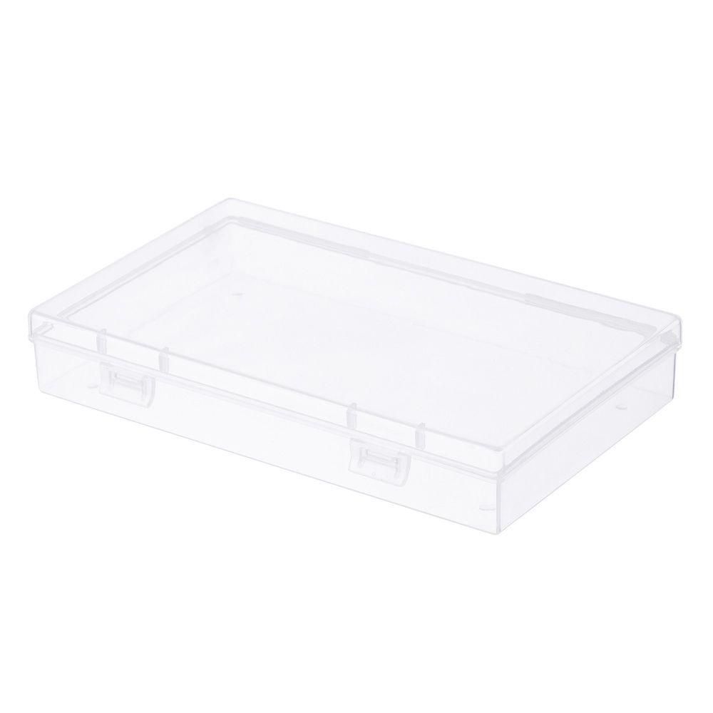 Top Storage Box Square Bening/Hitam Klip Kotak Hiasan Rumah Pill Storage Supply