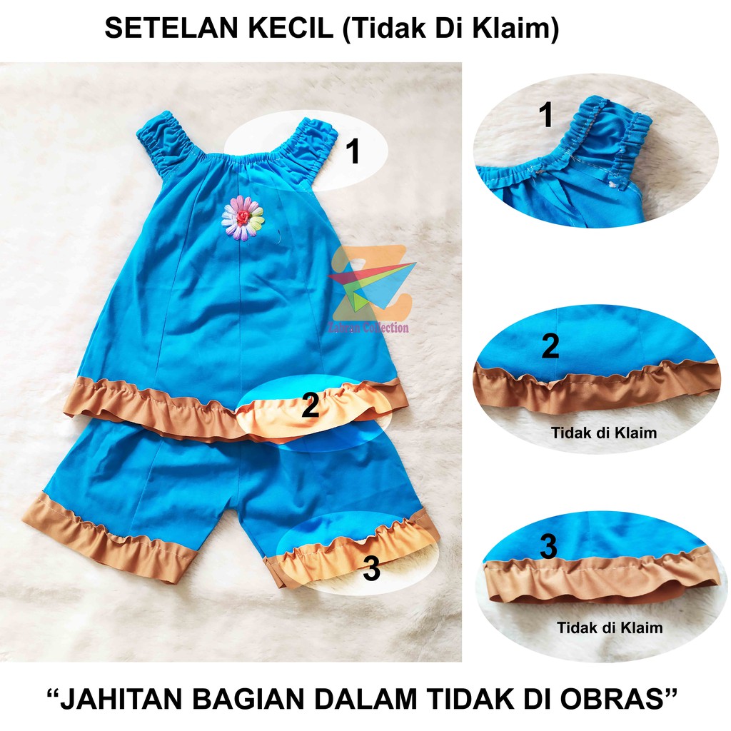 Isi 6 Setelan Anak Harian Bahan Katun (Umur 1 Sampai 4 Tahun)