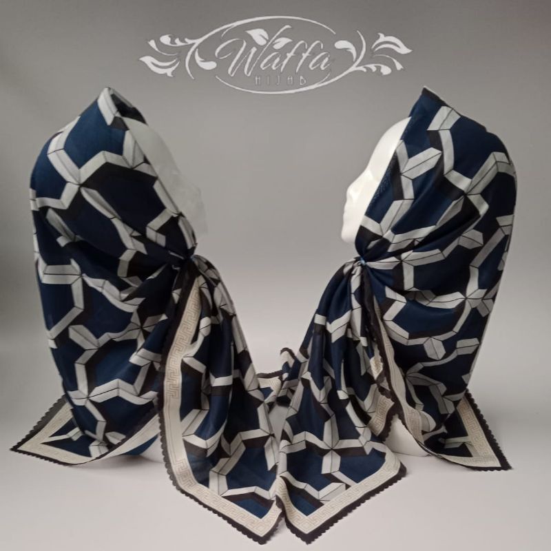 waffa hijab/hijab segi empat motif kotak kotak