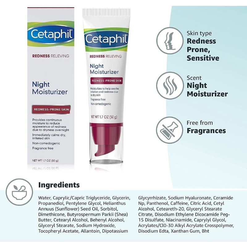 CETAPHIL Redness Relieving Night Moisturizer 50 ML