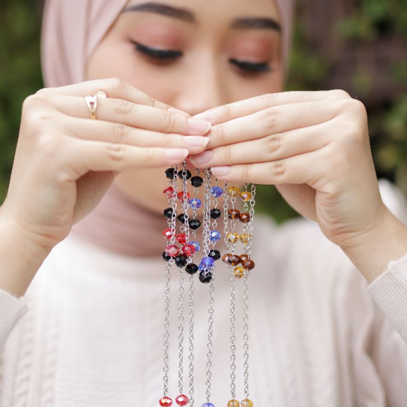 Strap masker hijab rantai 2in1 | konektor hijab 2in1