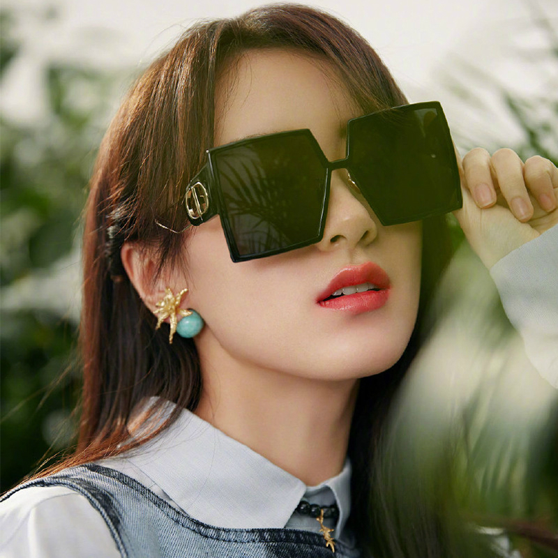 European and American fashion trend big frame retro square sunglasses