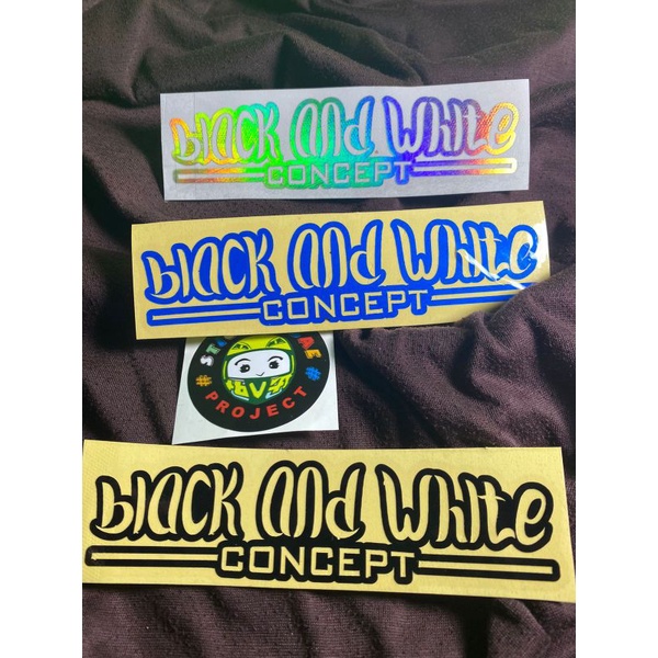 Stiker cuting black and white concept 1warna sticker motor