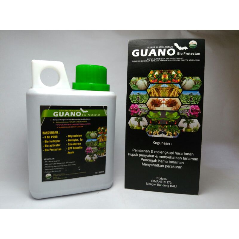 PUPUK GUANO BIO PROTECTAN - Kotoran Kelelawar & Walet - Pupuk Cair Organik Indonesia Tani Organik