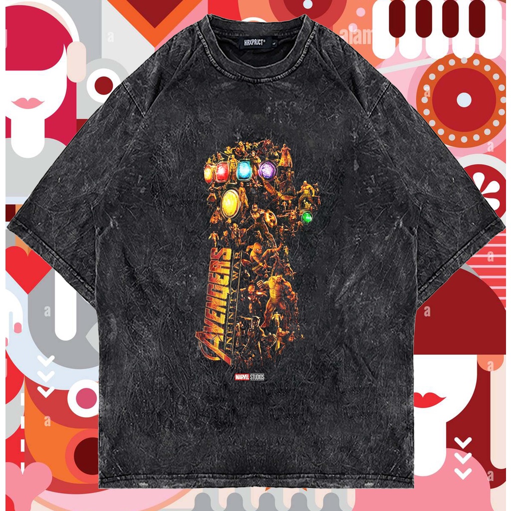 Kaos Marvel Legends Infinity Gauntlet vintage oversize washed tees