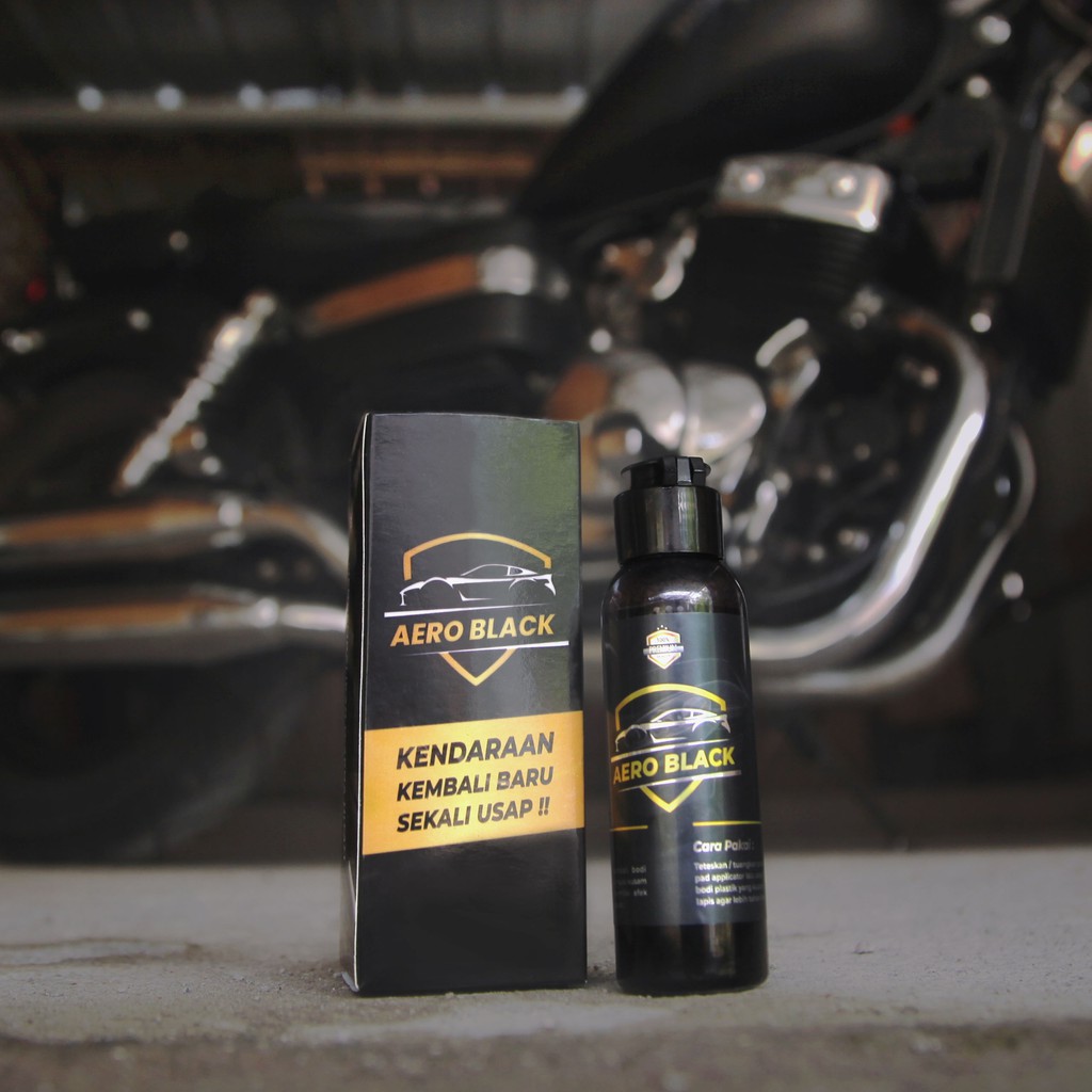 Aero Black Penghitam Body Kasar Motor Dashboard Permanen - 100ml Original