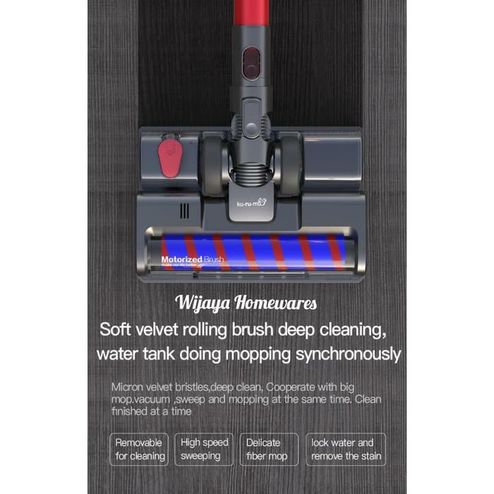 Mop Roller Brush Kurumi Kv-05 Cordless Stick Vacuum Cleaner