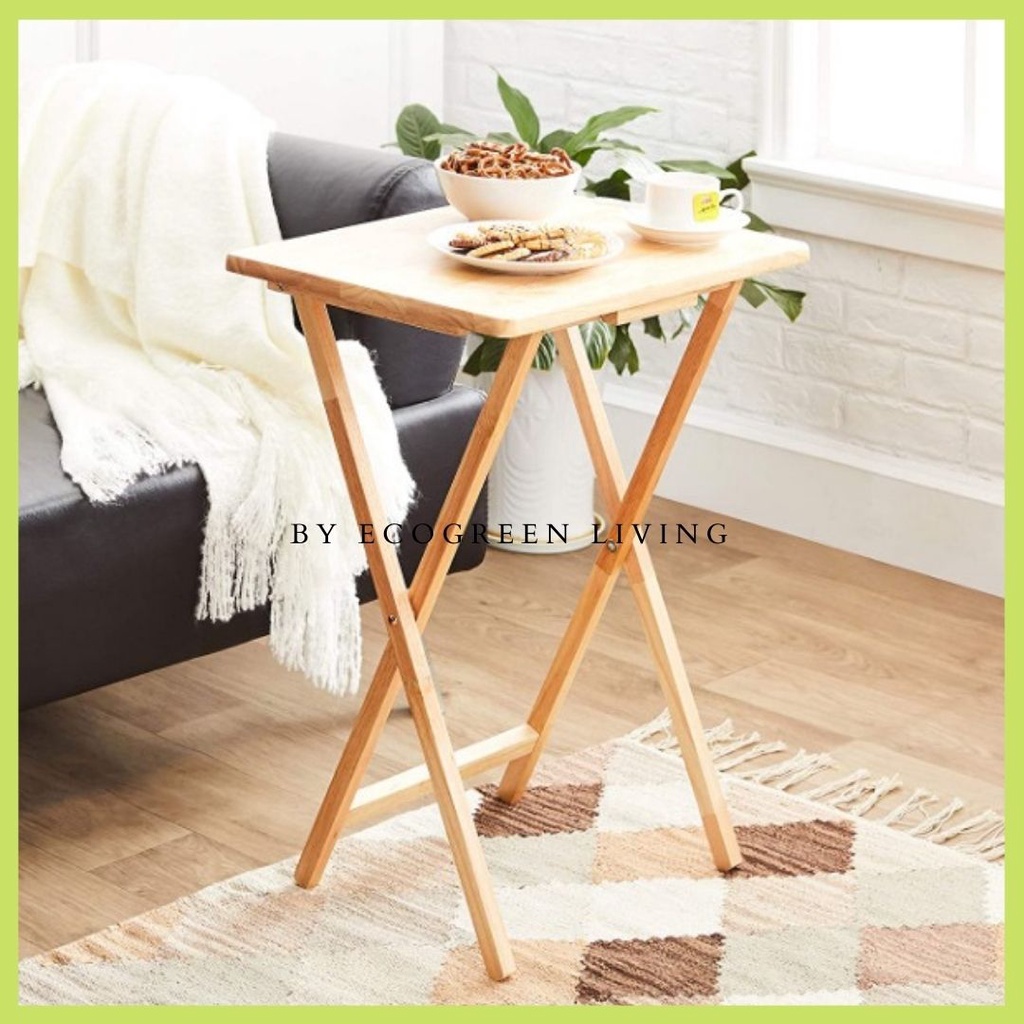 Nadastore - Folding / Adjustable table Pine Wood Table / Meja lipat Jati Belanda Tinggi 70 Lebar 48 cm