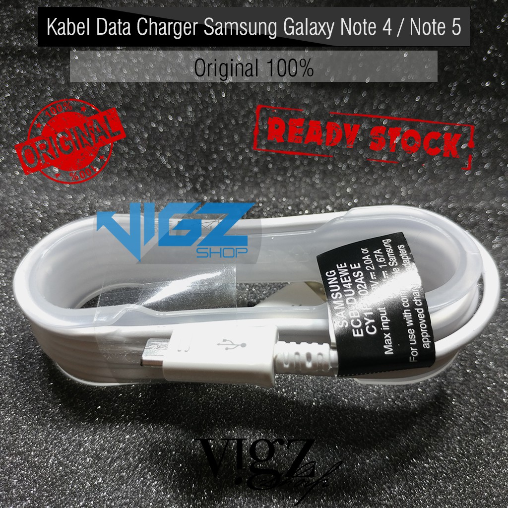 Kabel Data / Charger Samsung Galaxy Note 4 Note 5 Micro USB Fast Charging Original 100%