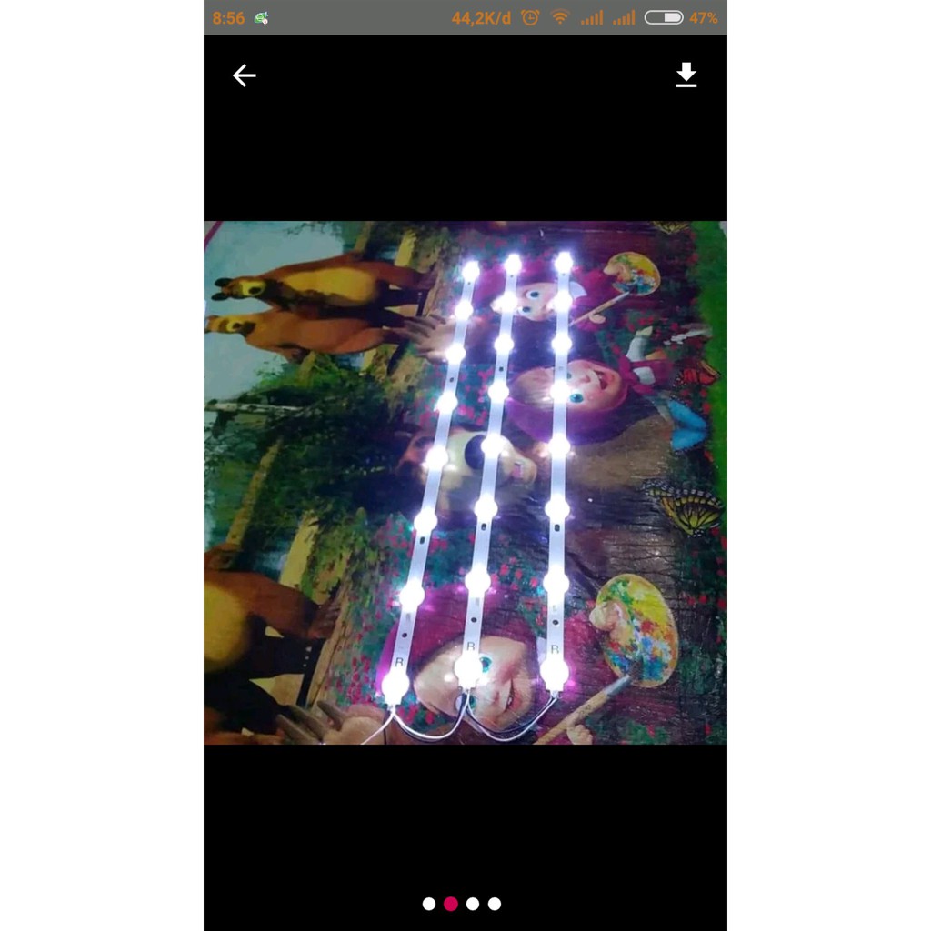 Dijual led backlight lampu led backlight tv 3v 8 kancing led panjang 54 cm Limited