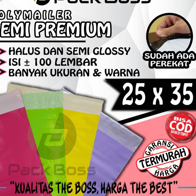 

➩ 25x35 UNGU SEMI PREMIUM POLYMAILER PACKAGING ONLINE ADA PEREKAT ❁