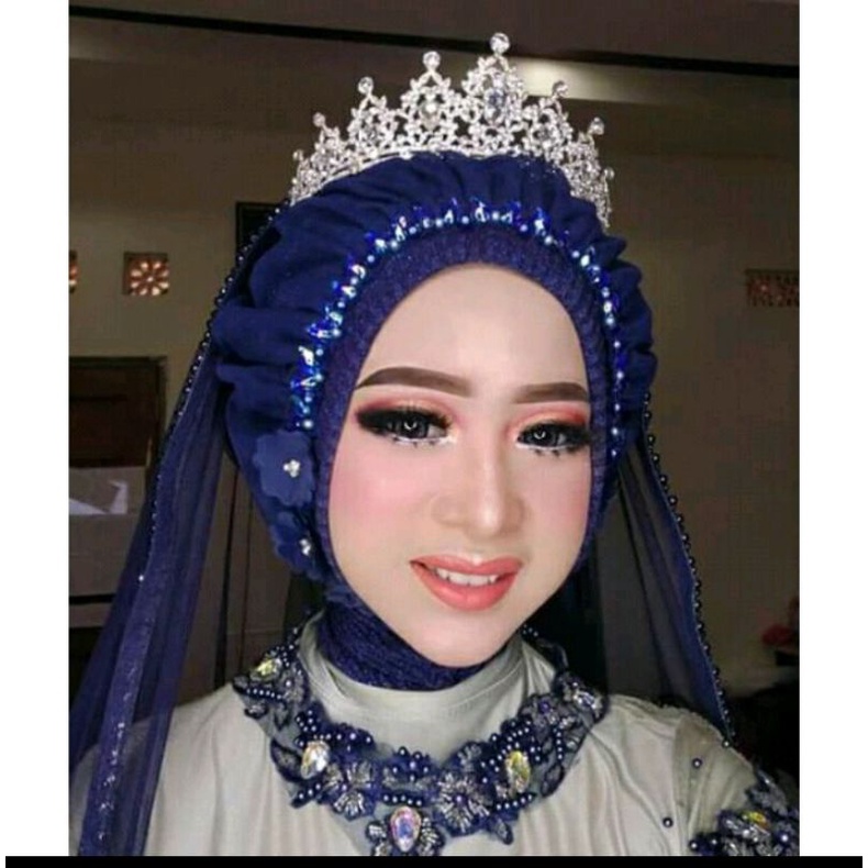 Kerudung Pengantin / Hijab Kerut Pengantin / Kerudung Wedding